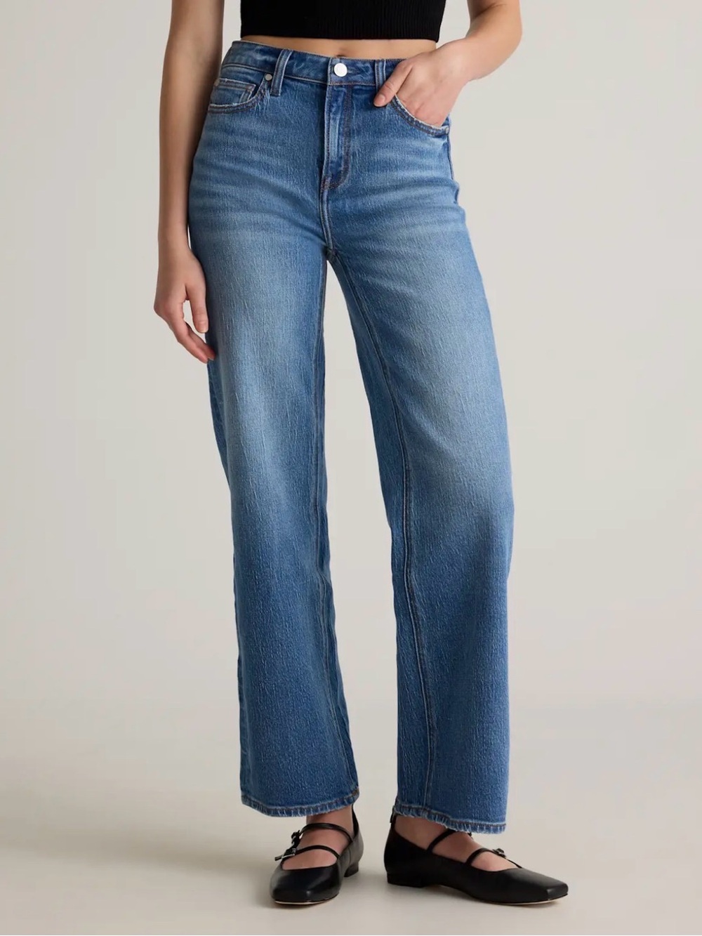 Quince Bella Stretch Relaxed Straight Jeans